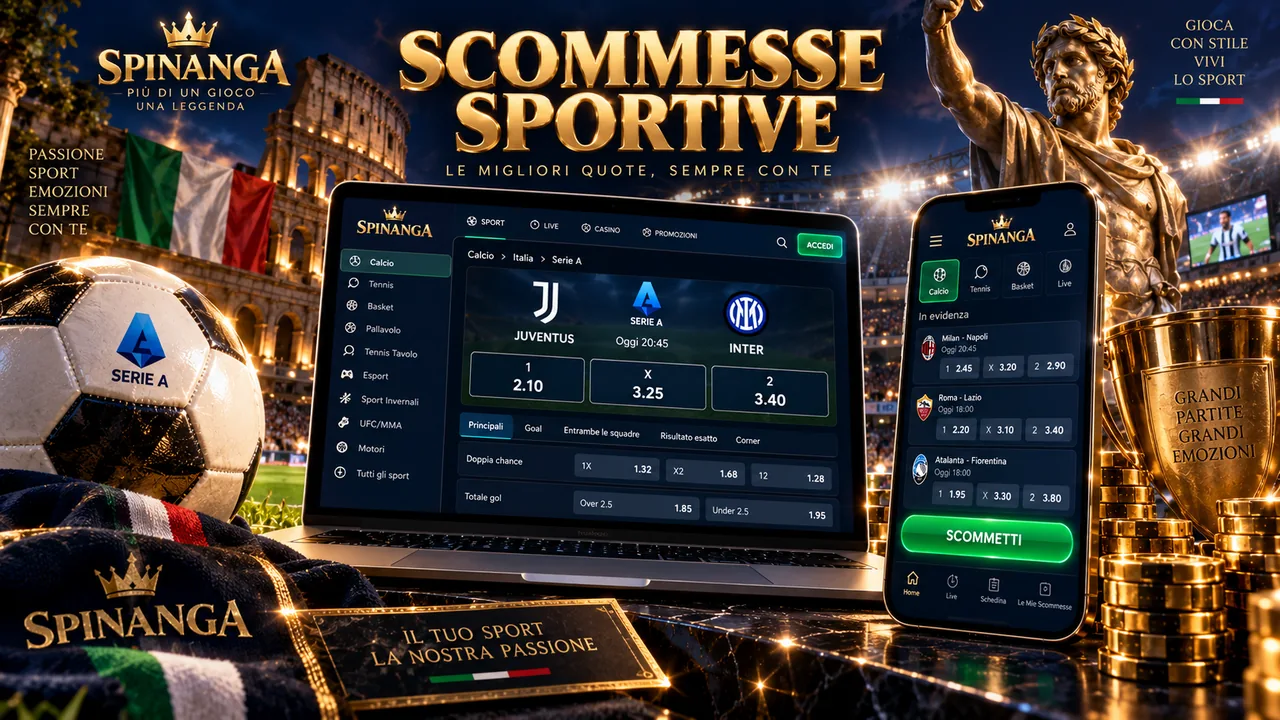 Scommesse sportive Spinanga: palinsesto calcio Serie A e quote live